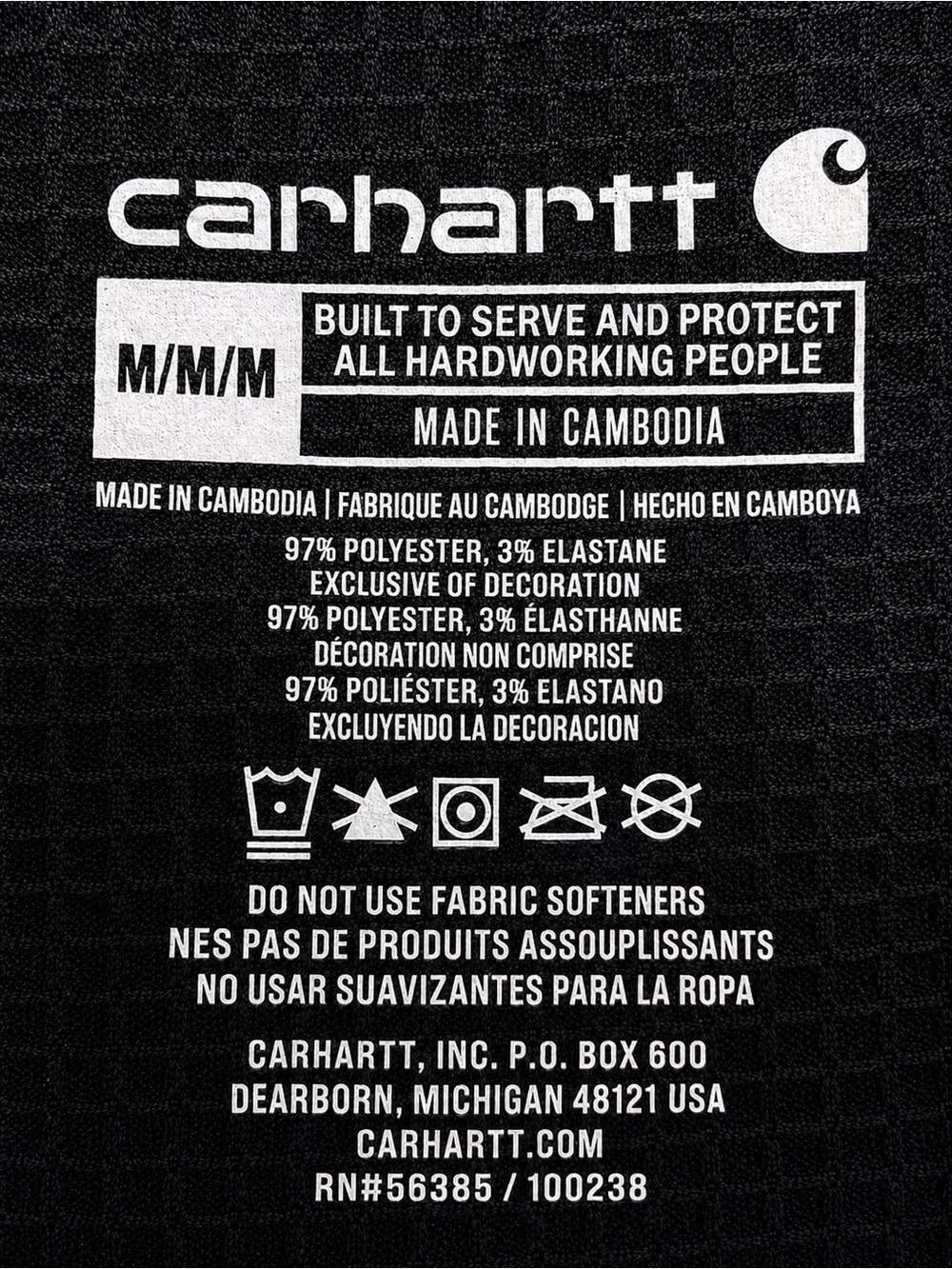 Carhartt Force Midweight Base Layer Thermal Pants Men’s Medium Black - Picture 3 of 3